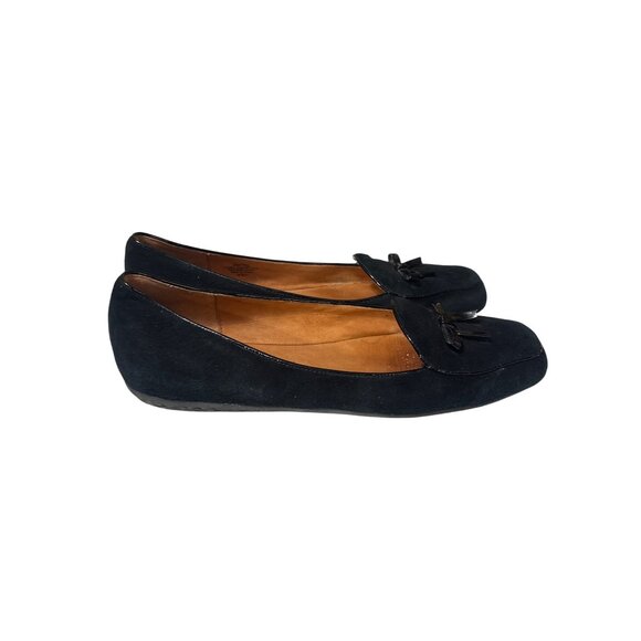 Gentle Souls‎ Womens Black Suede Loafers With Bow Detail Size 9.5M - Picture 4 of 8